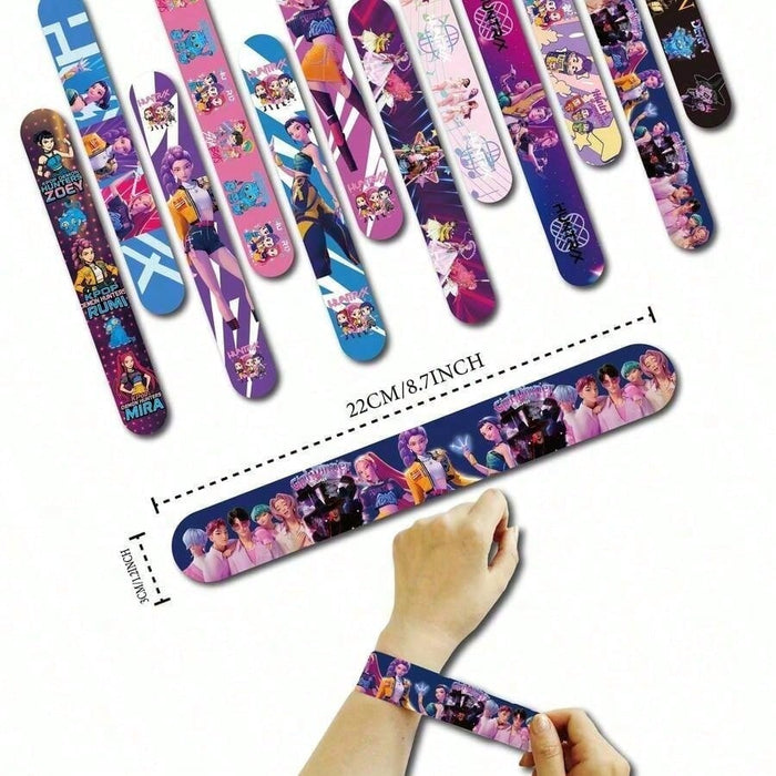 Juego de 24 pulseras con cierre a presión con temática de mago coreano, estilo caza, ideales para fiestas