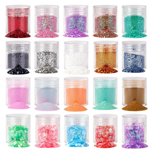 13 Frascos de escharchas multicolor - Quierox - Tienda Online