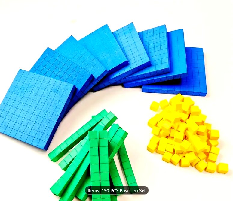 130 piezas de espuma base diez, bloques para matemáticas - Quierox - Tienda Online