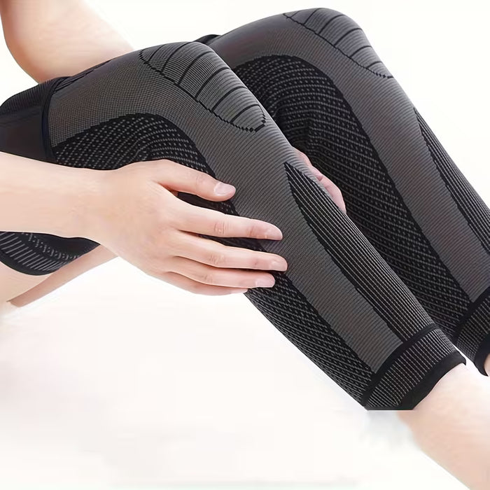 Rodillera de compresión de 2 piezas cubre las rodillas y proporciona calor