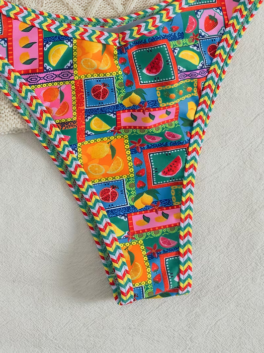 SHEIN Bikini Sexy Sin Espalda Ajustable con Copas Suaves