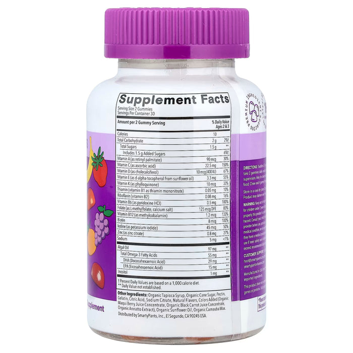 SmartyPants, Toddler Plus, Multi y Omega, Uva, Naranja y Plátano Fresa, 60 Gomitas