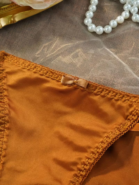 Pack de 8 Bragas Tanga Elegantes y Cómodas en Satén Estilo Francés para Mujer