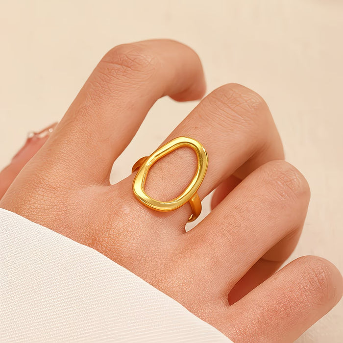 Anillo de acero inoxidable hipoalergénico de alta calidad con aro abierto