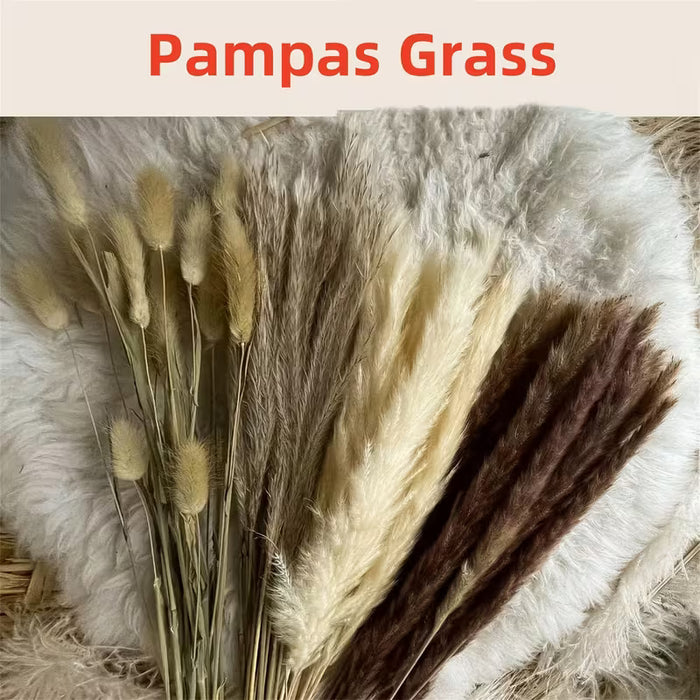 Arreglo de 142 piezas de hierba de pampa bohemia con gema sintética - Decoración del hogar