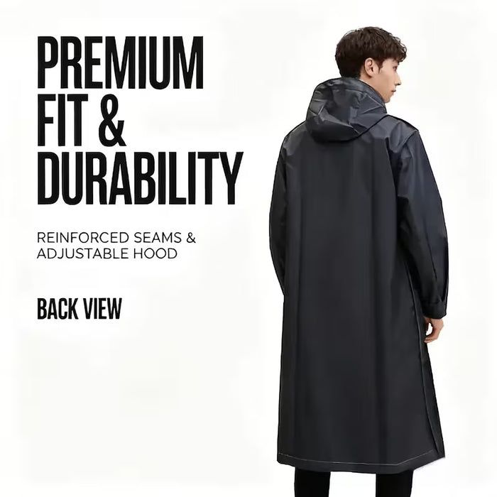Impermeable de EVA de Cuerpo Completo con Capucha de Longitud Media Unisex