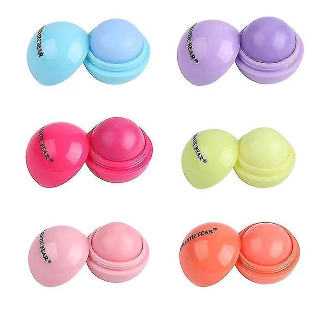 Bálsamo Labial En Forma De Bola Redonda De 6 Colores