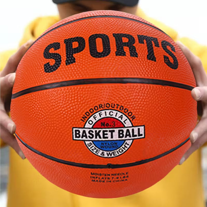 1 balón de baloncesto de goma duradera y de alta recuperación con textura