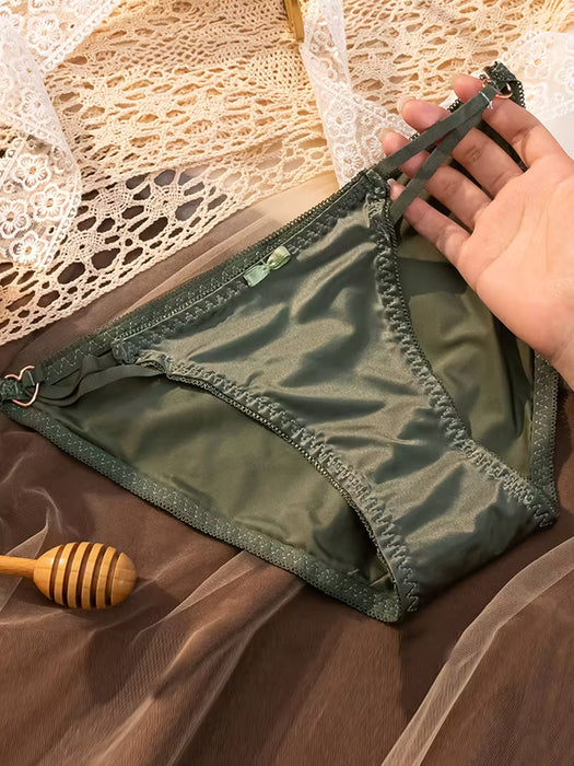 Pack de 8 Bragas Tanga Elegantes y Cómodas en Satén Estilo Francés para Mujer