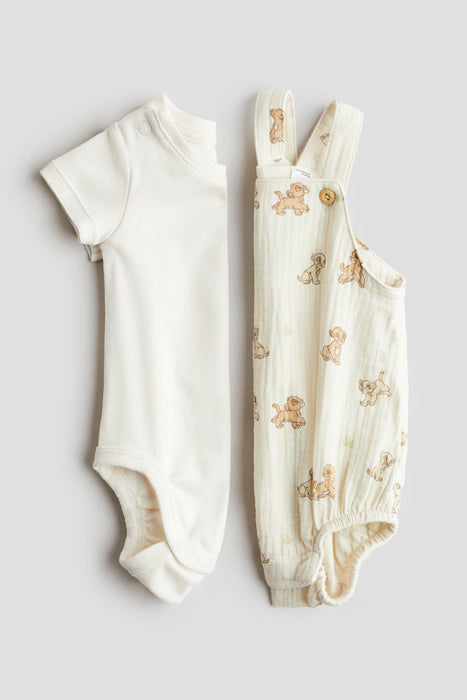 H&M Conjunto de algodón de 2 piezas para bebe estampado del Rey Léon