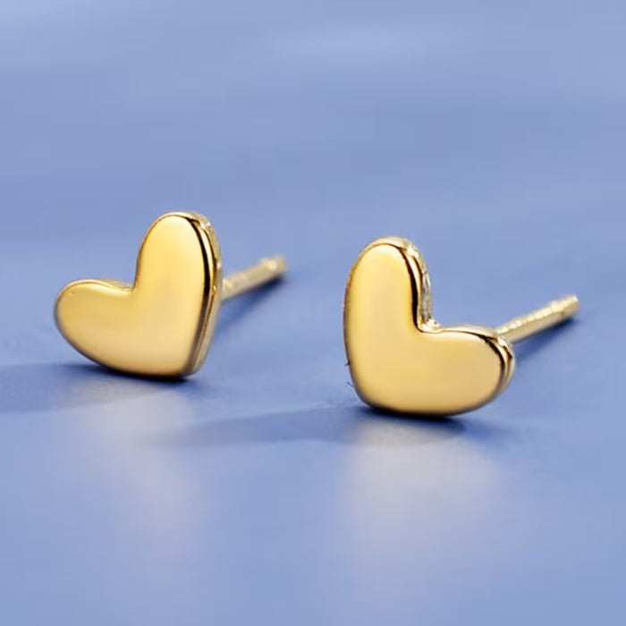Pendientes de corazón elegantes y adaptables para mujer
