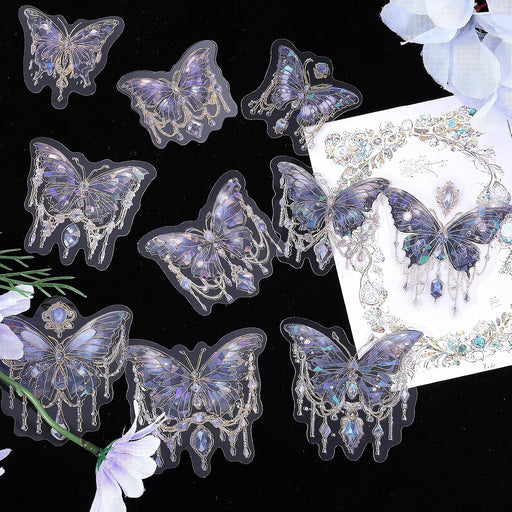 16 Pegatinas de material PET transparente de mariposas coloridas - Quierox - Tienda Online