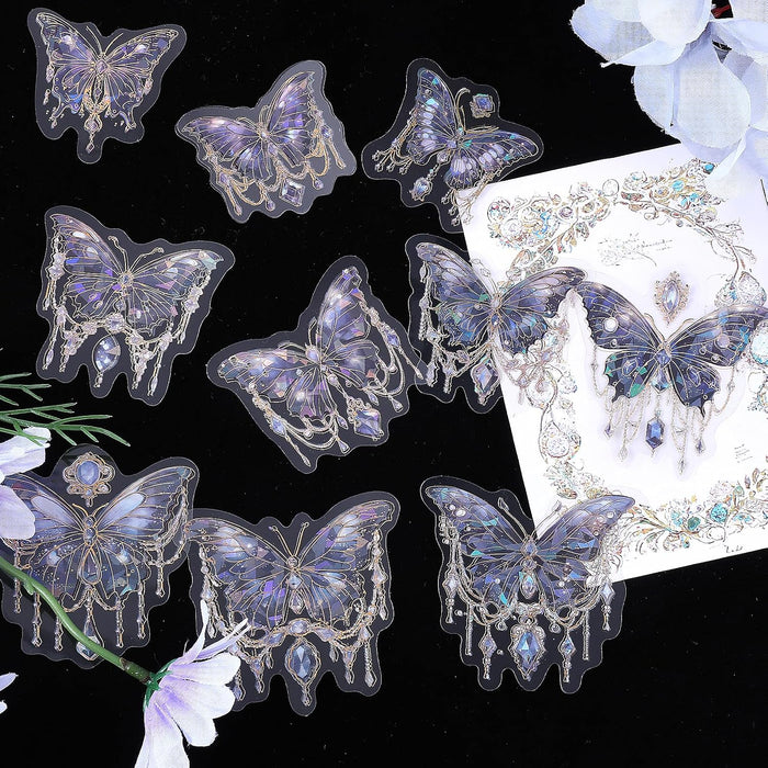 16 Pegatinas de material PET transparente de mariposas coloridas - Quierox - Tienda Online