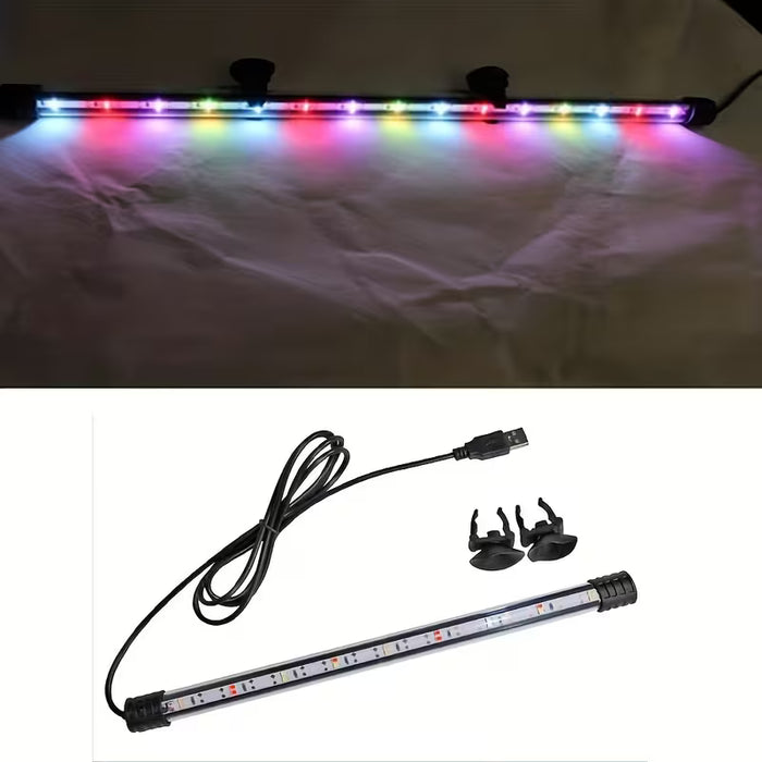 Linterna de buceo para acuario, luz de iluminación de doble fila de bajo voltaje USB