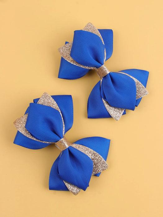 Shein 2 pinzas para el cabello con lazo para niñas pequeñas