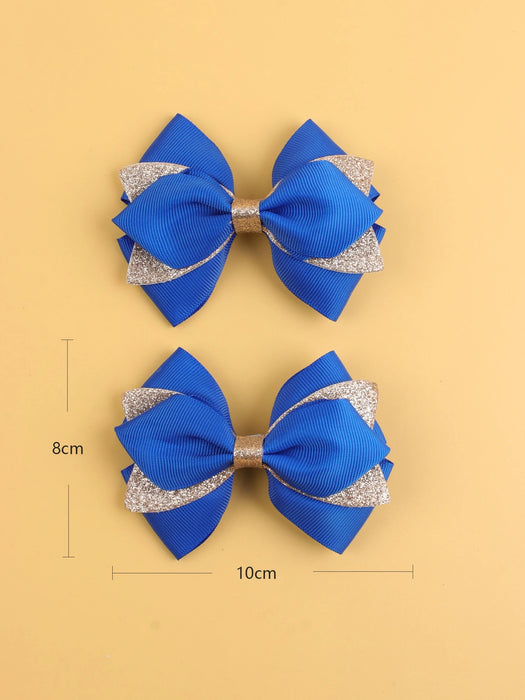 Shein 2 pinzas para el cabello con lazo para niñas pequeñas