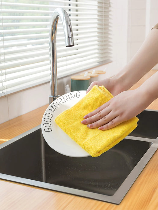 SHEIN HYER KITCHEN Set de 5 paños de limpieza de colores aleatorios