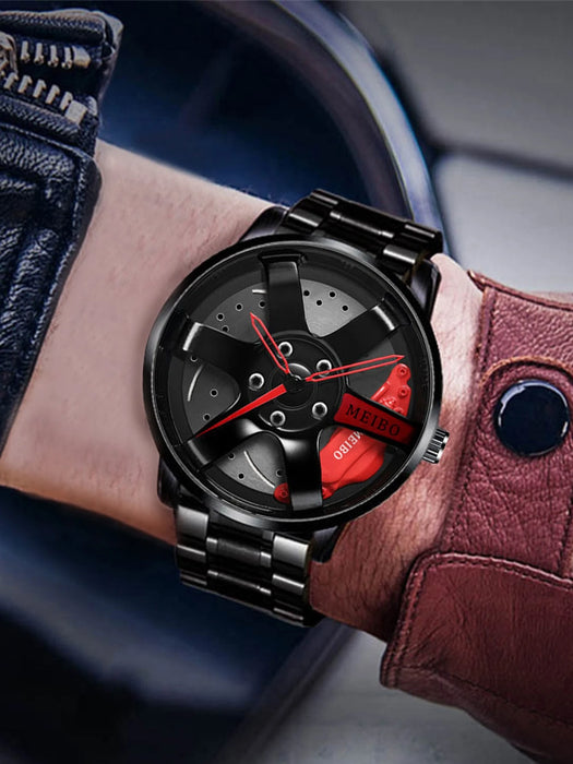 SHEIN MEIBO Reloj de cuarzo con dial de rueda