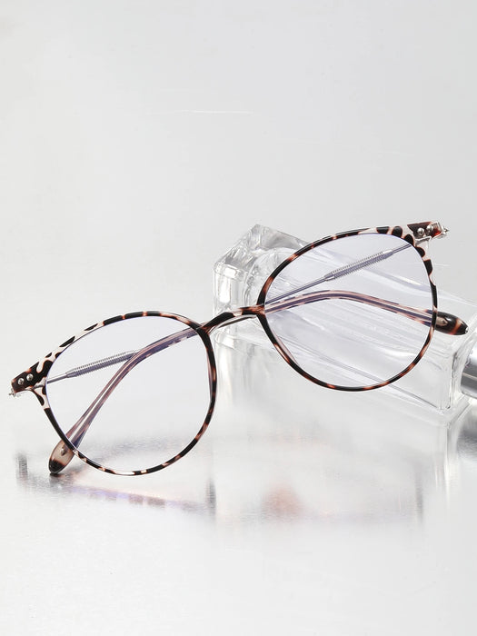 Shein 1 PC Gafas redondas TR90 para mujer, lindas, informales, esenciales para lucir un look urbano