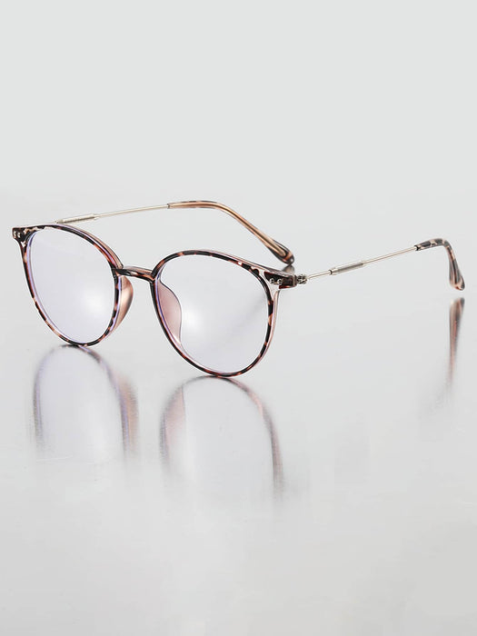 Shein 1 PC Gafas redondas TR90 para mujer, lindas, informales, esenciales para lucir un look urbano