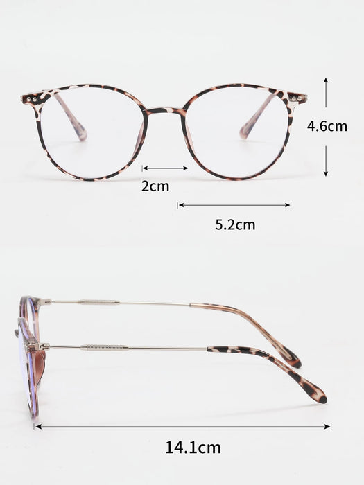 Shein 1 PC Gafas redondas TR90 para mujer, lindas, informales, esenciales para lucir un look urbano