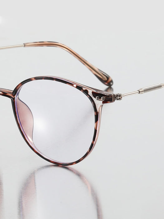 Shein 1 PC Gafas redondas TR90 para mujer, lindas, informales, esenciales para lucir un look urbano