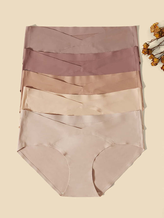 SHEIN Paquete de 5 bragas sólidas para maternidad