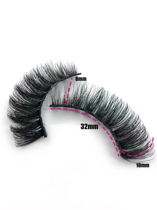 Shein 5 pares de pestañas postizas voluminosas 7D