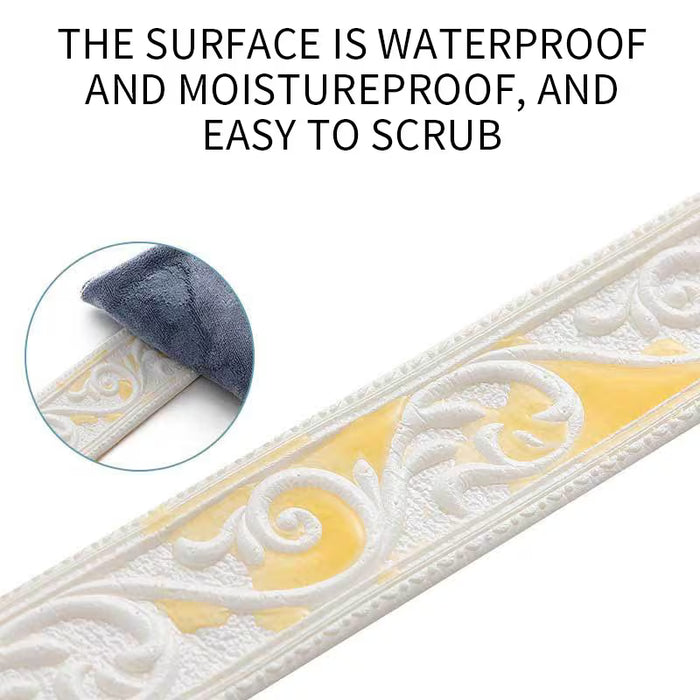 1pc Cinta de Espuma 3D para Borde de Pared 228*6cm/89.7*2.36inch