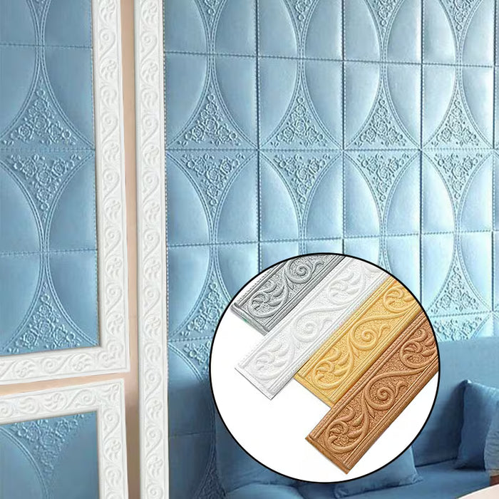 1pc Cinta de Espuma 3D para Borde de Pared 228*6cm/89.7*2.36inch