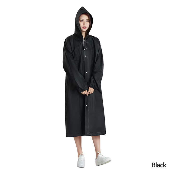 1pc Ropa de Lluvia Reutilizable Impermeable Elegante unisex, Poncho Grueso para Adultos