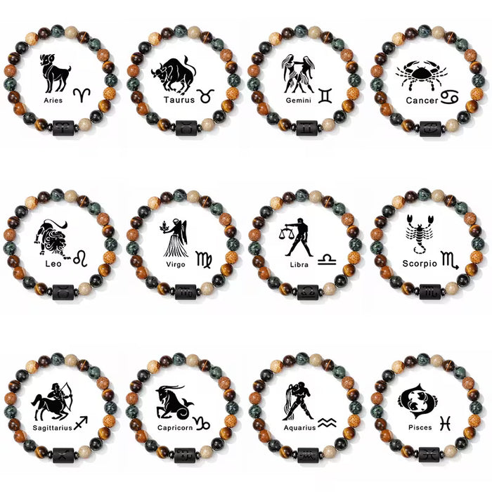 Pulsera de signo del zodiaco para hombre con el signo de Aries