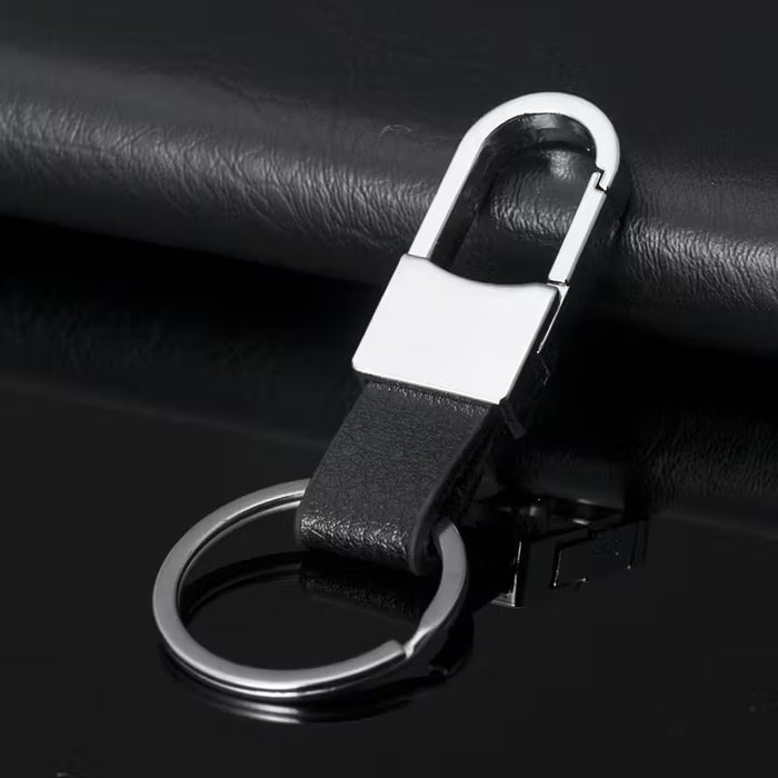 Llavero de cuero sintético para hombre, llavero con hebilla para la cintura