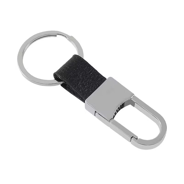 Llavero de cuero sintético para hombre, llavero con hebilla para la cintura