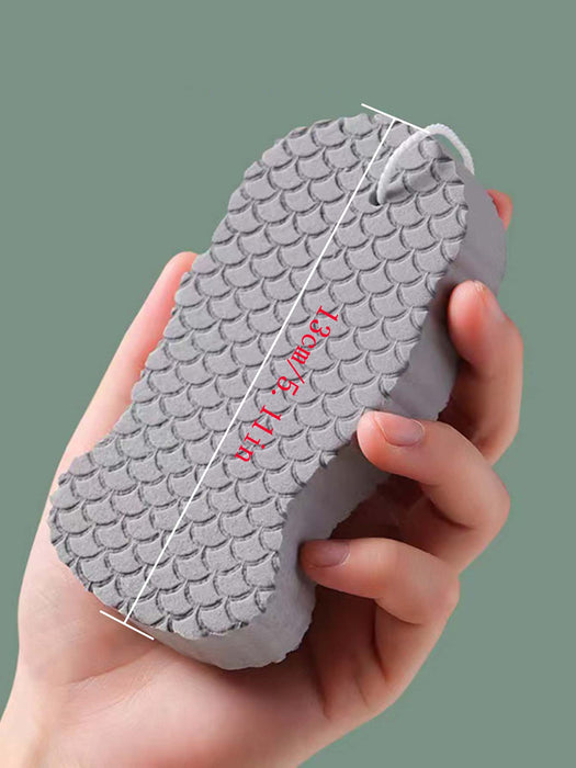 1 esponja de lufa universal con relieve 3D, herramienta de limpieza corporal.