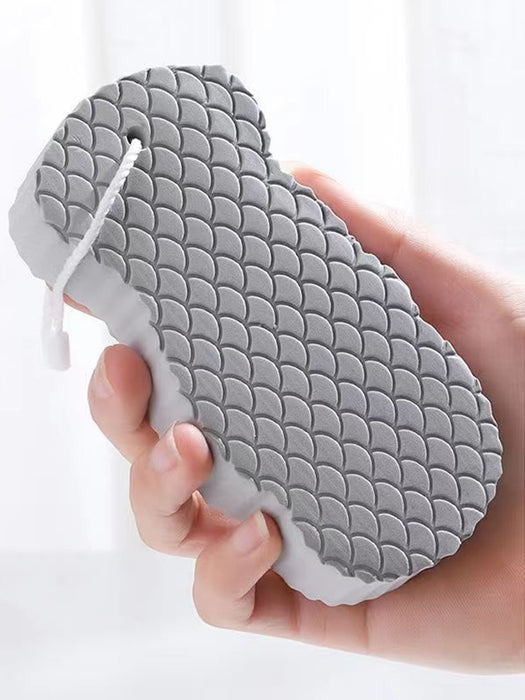 1 esponja de lufa universal con relieve 3D, herramienta de limpieza corporal.