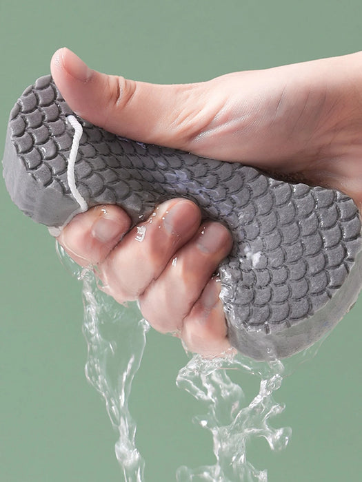 1 esponja de lufa universal con relieve 3D, herramienta de limpieza corporal.