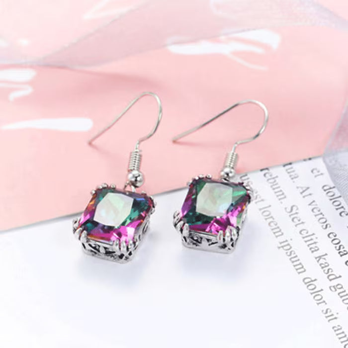 Juego de Collar y Pendientes Creativos y Versátiles para Mujer con Colgante Vintage para la Clavícula