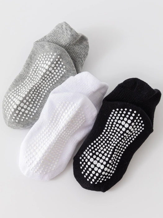 12 pares de Calcetines deportivos para niños básicos anti deslizantes