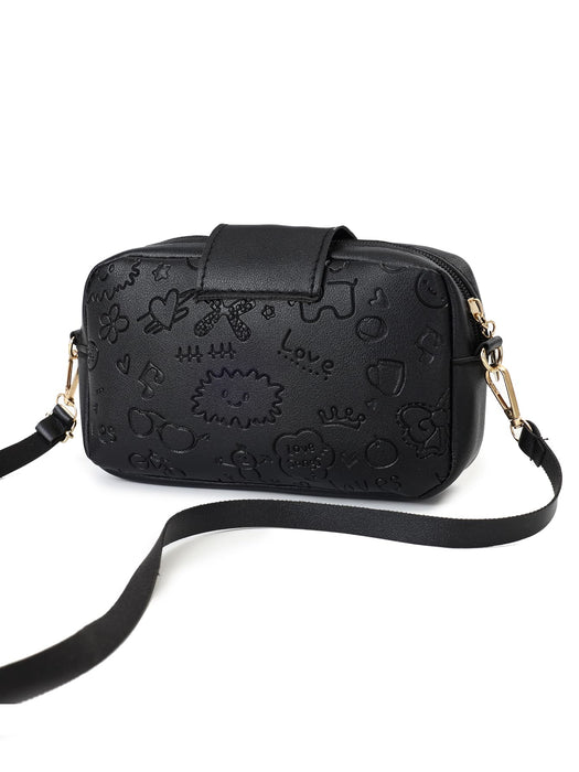 SHEIN Bolso bandolera con borla y corona en relieve