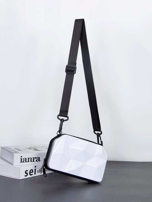 Shein Bolso bandolera mini con estampado de rombos tipo caja