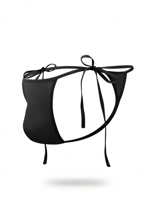 SHEIN DrisQ DrisQ Hombres Tanga con cordón lateral unicolor
