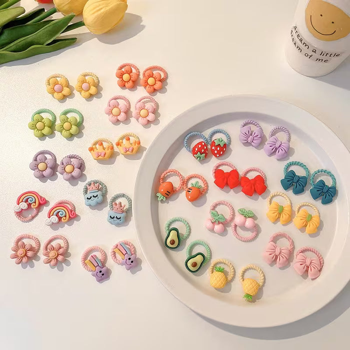Un Juego de Diez Ligas para el Cabello, Accesorios de Pelo Lindos con Buena Elasticidad para Atar el Cabello