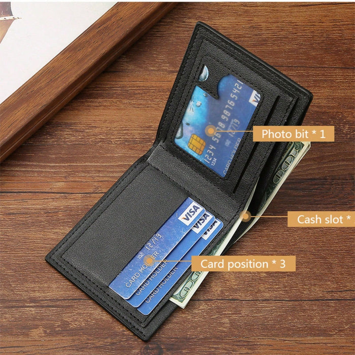 SHEIN 1 Pieza Billetera Corta Para Hombre, De Alta Calidad, Con Patrón De Piel