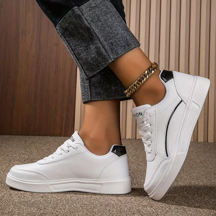 Zapatillas Blancas para Mujer, Planas Casuales y Modernas para Damas