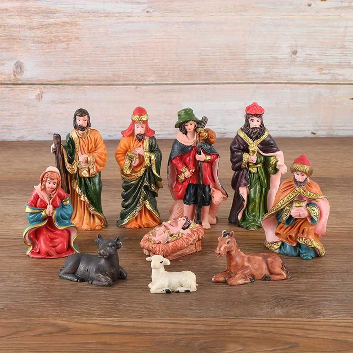 10 Piezas, Adornos De Navidad De Jesús, Navidad, Pascua, Decoración De Fiesta De Vacaciones