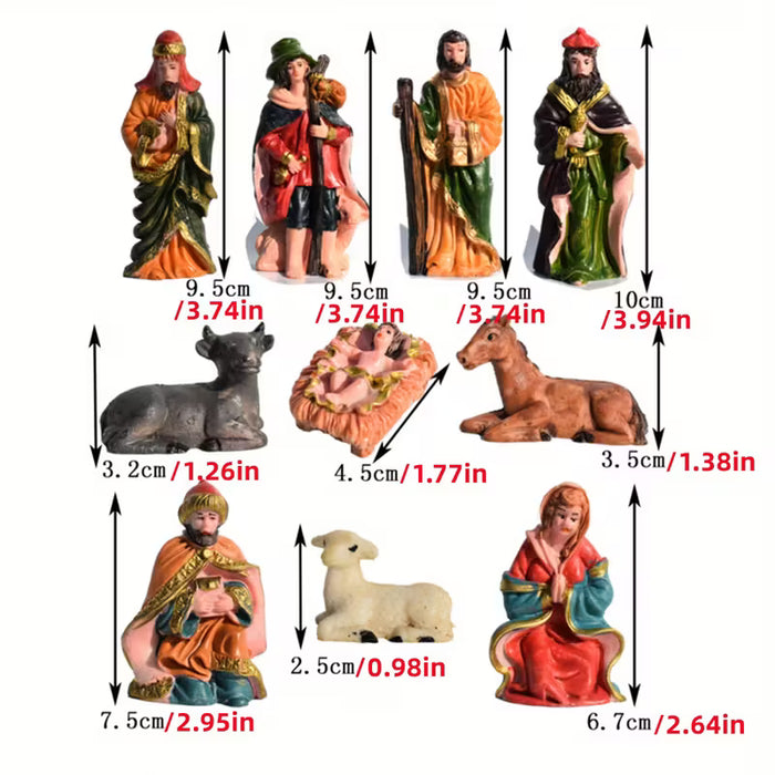 10 Piezas, Adornos De Navidad De Jesús, Navidad, Pascua, Decoración De Fiesta De Vacaciones