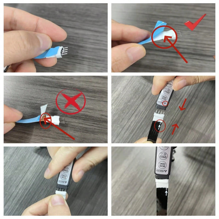 Shein 1 tira de luces LED RGB de 2m para TV y fondo de ordenador con fuente de alimentación USB de 5 V y control de 3 botones (sin mando a distancia)