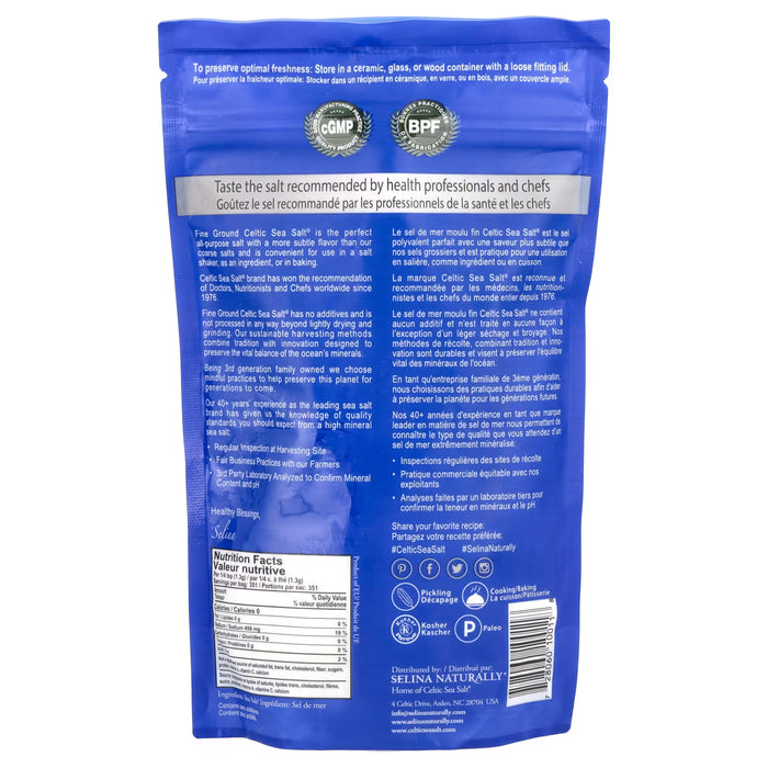Celtic®  Sal marina celta, finamente molida, mezcla de minerales vitales, 454 g (1 lb)