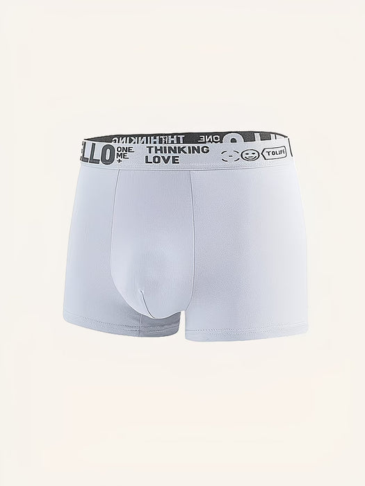 10 Piezas Bóxers para Hombres con Estampado "Hello" en la Cintura